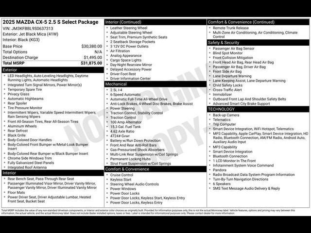 2025 Mazda Mazda CX-5 2.5 S Select Package