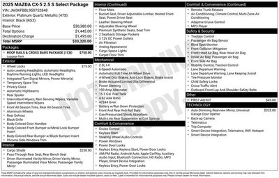 2025 Mazda Mazda CX-5 2.5 S Select Package