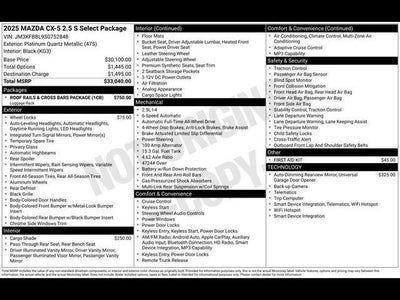 2025 Mazda Mazda CX-5 2.5 S Select AWD