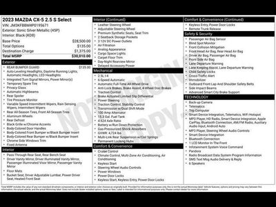 2023 Mazda Mazda CX-5 2.5 S Select Package