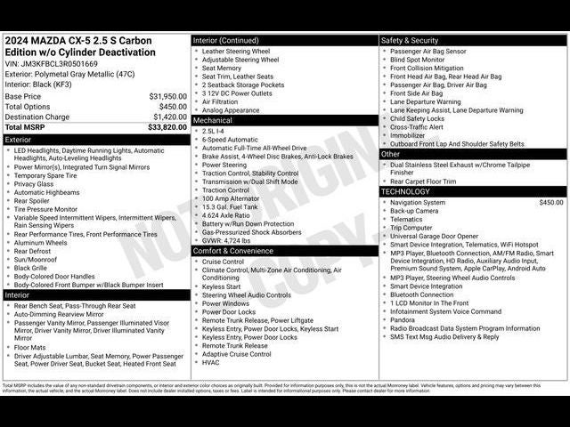 2024 Mazda Mazda CX-5 2.5 S Carbon Edition
