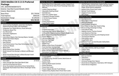 2025 Mazda Mazda CX-5 2.5 S Preferred AWD