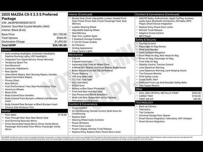2025 Mazda Mazda CX-5 2.5 S Preferred AWD