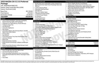 2025 Mazda Mazda CX-5 2.5 S Preferred AWD