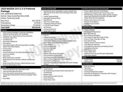 2025 Mazda Mazda CX-5 2.5 S Preferred AWD
