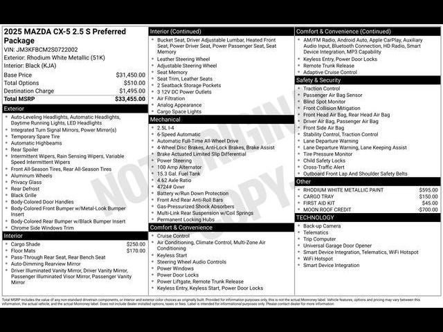 2025 Mazda Mazda CX-5 2.5 S Preferred AWD