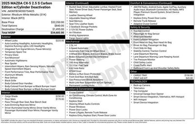 2025 Mazda Mazda CX-5 2.5 S Carbon Edition AWD