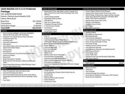 2025 Mazda Mazda CX-5 2.5 S Preferred AWD