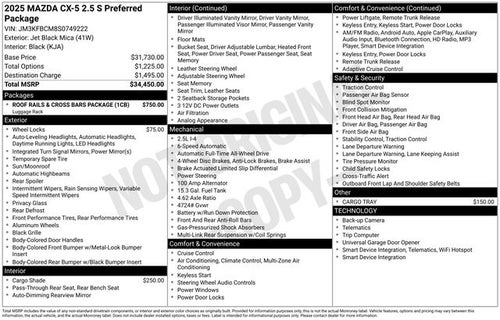 2025 Mazda Mazda CX-5 2.5 S Preferred AWD