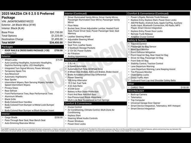 2025 Mazda Mazda CX-5 2.5 S Preferred AWD