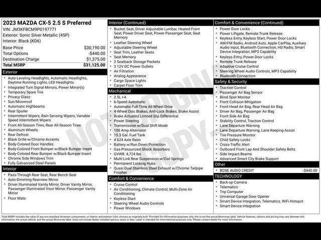 2023 Mazda Mazda CX-5 2.5 S Preferred Package
