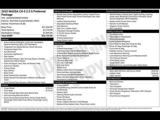 2025 Mazda Mazda CX-5 2.5 S Preferred AWD