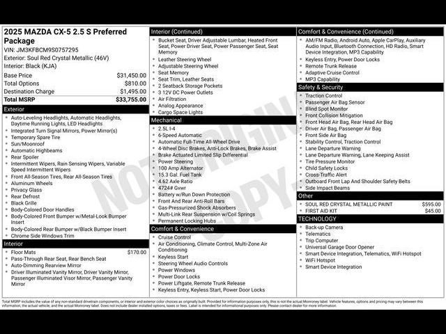 2025 Mazda Mazda CX-5 2.5 S Preferred AWD