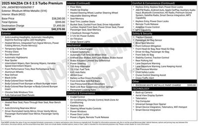 2025 Mazda Mazda CX-5 2.5 Turbo Premium