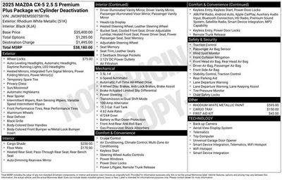 2025 Mazda Mazda CX-5 2.5 S Premium Plus AWD