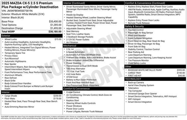 2025 Mazda Mazda CX-5 2.5 S Premium Plus AWD