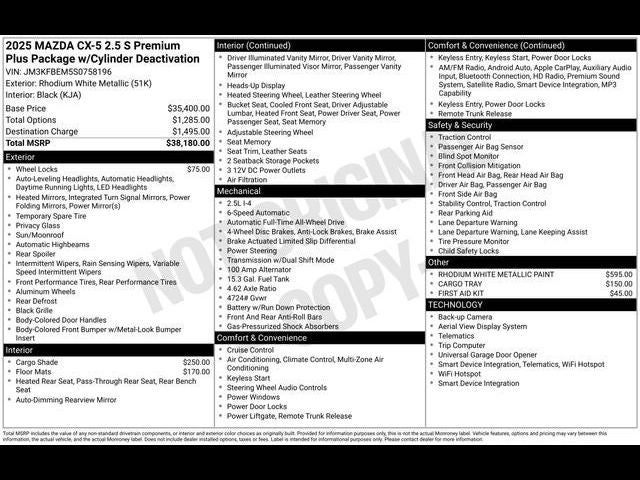 2025 Mazda Mazda CX-5 2.5 S Premium Plus AWD