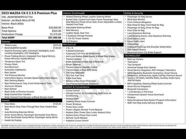 2023 Mazda Mazda CX-5 2.5 S Premium Plus Package
