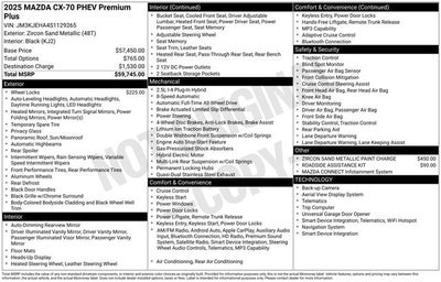 2025 Mazda Mazda CX-70 PHEV Premium Plus