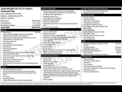 2026 Mazda Mazda CX-70 3.3 Turbo S Premium Plus AWD