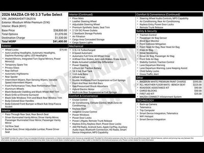 2026 Mazda Mazda CX-90 3.3 Turbo Select AWD