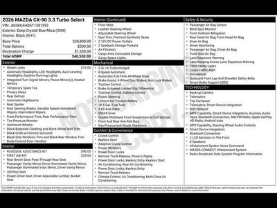 2026 Mazda Mazda CX-90 3.3 Turbo Select AWD