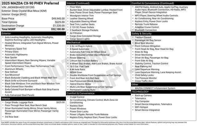 2025 Mazda Mazda CX-90 PHEV Preferred
