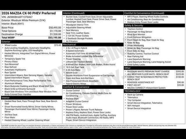 2026 Mazda Mazda CX-90 Plug-In Hybrid Preferred AWD