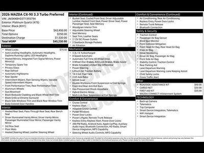 2026 Mazda Mazda CX-90 3.3 Turbo Preferred AWD