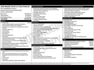 2026 Mazda Mazda CX-90 3.3 Turbo Preferred AWD