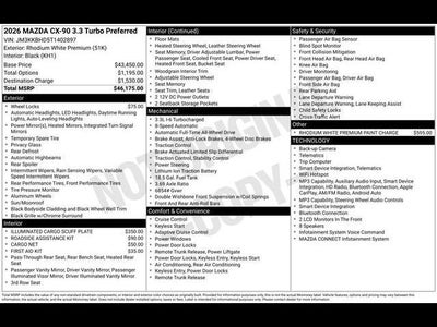 2026 Mazda Mazda CX-90 3.3 Turbo Preferred AWD
