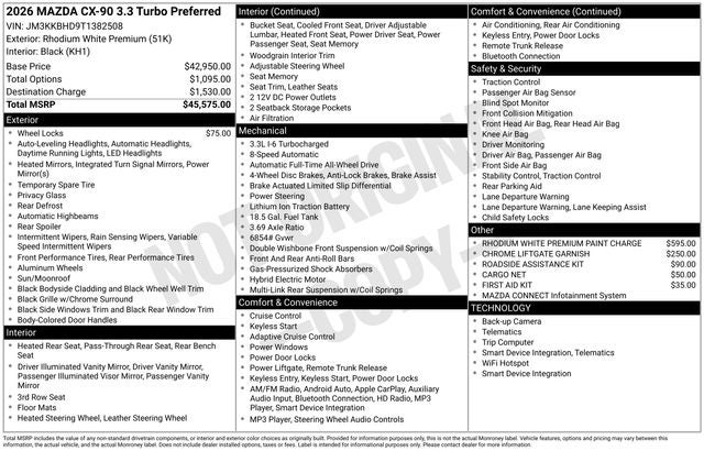 2026 Mazda Mazda CX-90 3.3 Turbo Preferred AWD