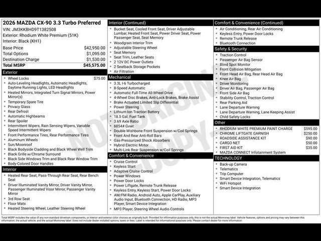 2026 Mazda Mazda CX-90 3.3 Turbo Preferred AWD