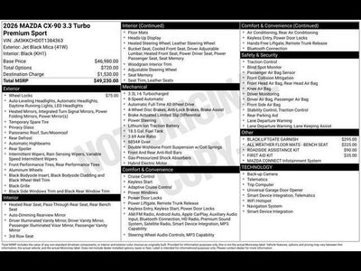 2026 Mazda Mazda CX-90 3.3 Turbo Premium Sport AWD