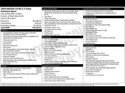 2026 Mazda Mazda CX-90 3.3 Turbo Premium Sport AWD