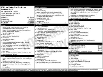 2026 Mazda Mazda CX-90 3.3 Turbo Premium Sport AWD