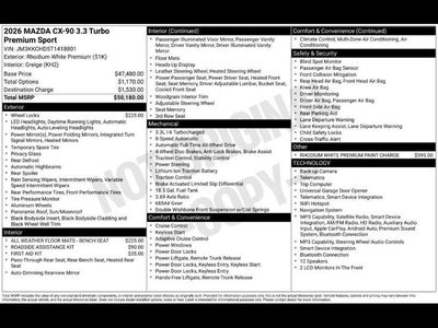 2026 Mazda Mazda CX-90 3.3 Turbo Premium Sport AWD