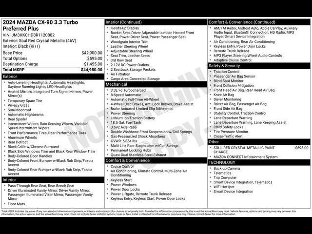2024 Mazda Mazda CX-90 3.3 Turbo Preferred Plus