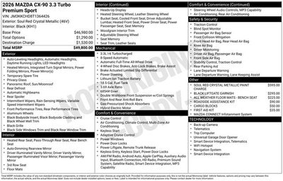 2026 Mazda Mazda CX-90 3.3 Turbo Premium Sport AWD