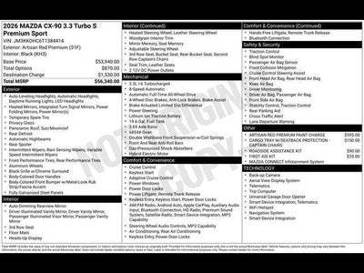 2026 Mazda Mazda CX-90 3.3 Turbo S Premium Sport AWD