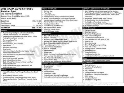 2026 Mazda Mazda CX-90 3.3 Turbo S Premium Sport AWD
