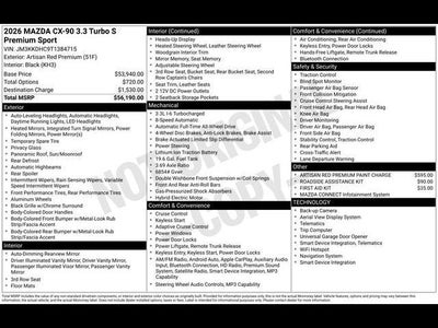 2026 Mazda Mazda CX-90 3.3 Turbo S Premium Sport AWD