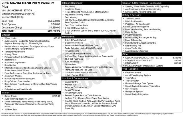 2026 Mazda CX-90 PHEV Premium Plus Package's photo