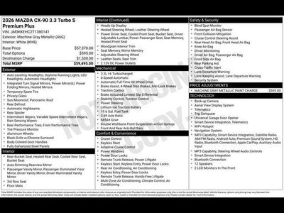 2026 Mazda Mazda CX-90 3.3 Turbo S Premium Plus AWD