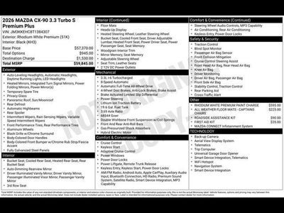 2026 Mazda Mazda CX-90 3.3 Turbo S Premium Plus AWD