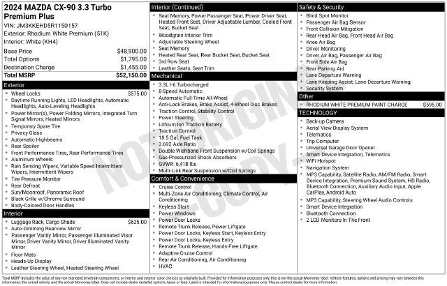 2024 Mazda Mazda CX-90 3.3 Turbo Premium Plus