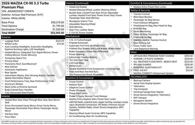 2026 Mazda Mazda CX-90 3.3 Turbo Premium Plus AWD