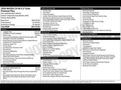 2026 Mazda Mazda CX-90 3.3 Turbo Premium Plus AWD
