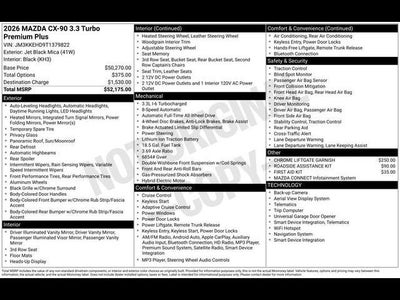 2026 Mazda Mazda CX-90 3.3 Turbo Premium Plus AWD