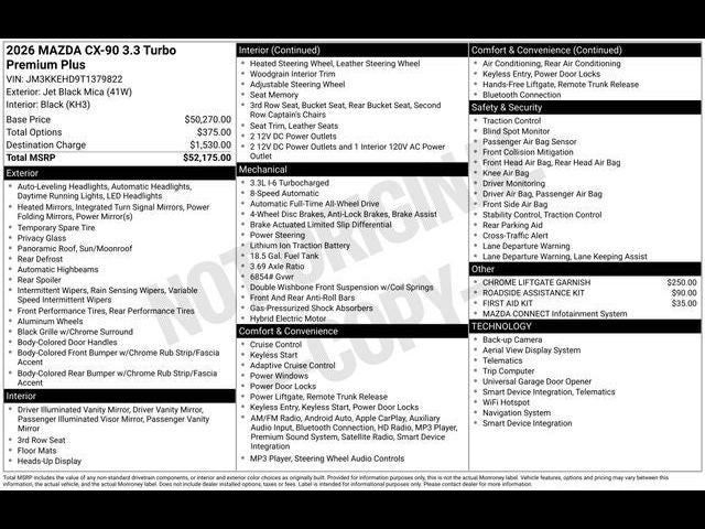 2026 Mazda Mazda CX-90 3.3 Turbo Premium Plus AWD